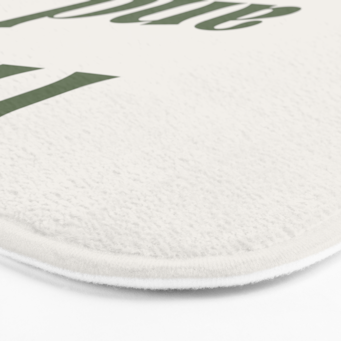 Rise And Shine Muted Green On Cream Bath Mat Gallery Image 3
