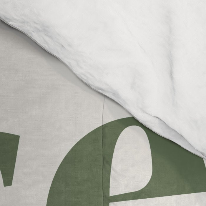 Rise And Shine Muted Green On Cream Comforter Gallery Image 4