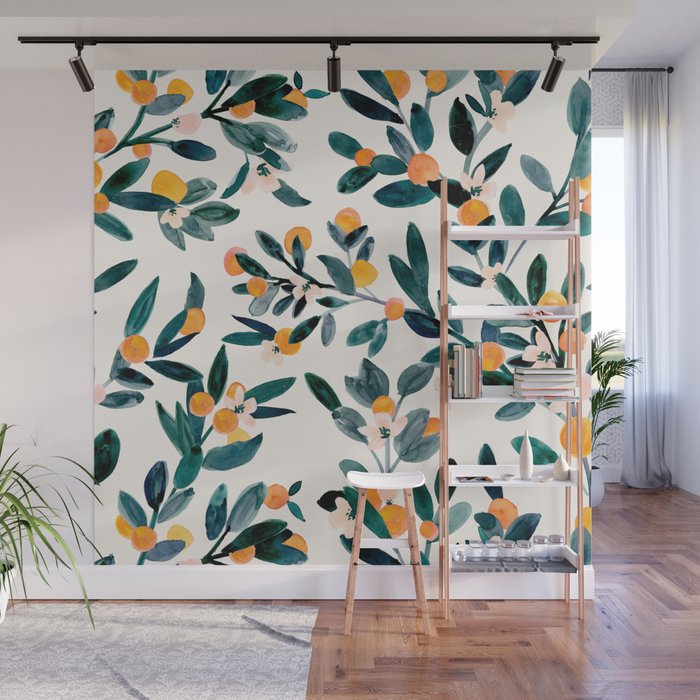 Clementine Sprigs Wall Mural Gallery Image 1