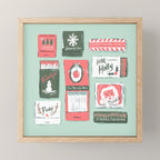 Vintage Christmas Holiday Matchbooks Mini Art Print Gallery Image 1