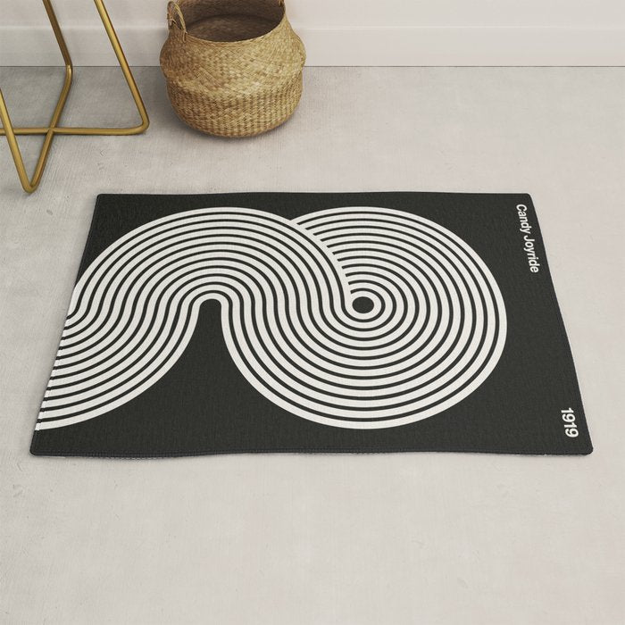 Candy Joyride: Black & White Edition Rug Gallery Image 1