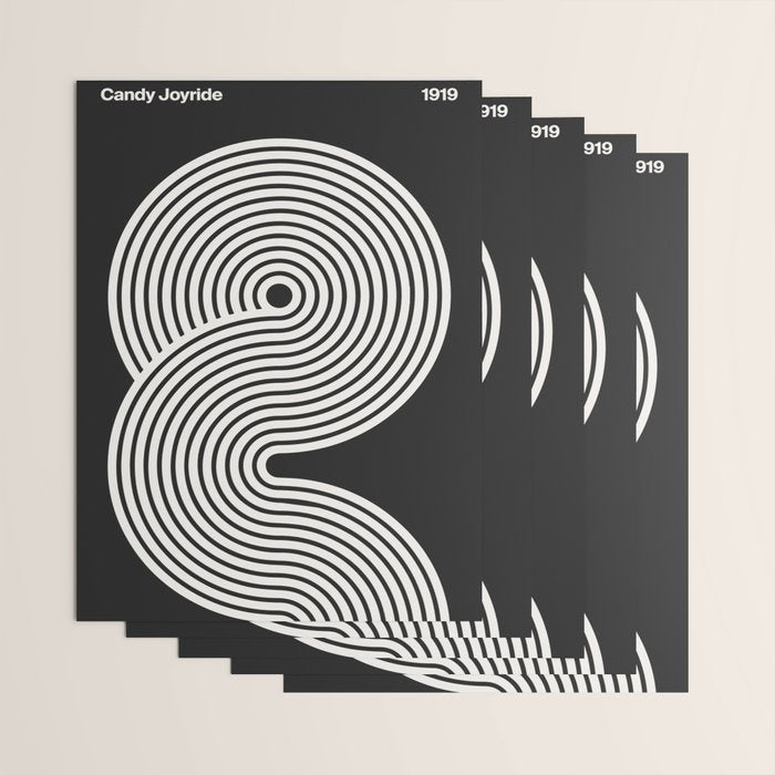 Candy Joyride: Black & White Edition Wrapping Paper Gallery Image 3