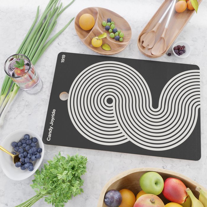 Candy Joyride: Black & White Edition Cutting Board Gallery Image 2