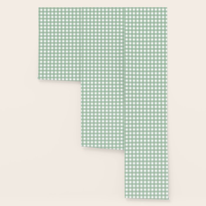 Buffalo Checks in Sage Green and White Wallpaper Gallery Image 3