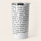 If You're Going To Try, Go All The Way Motivational Life Quote By Charles Bukowski, Factotum Travel Mug Gallery Image 1