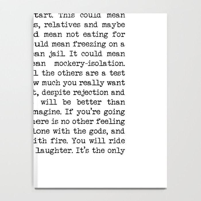 If You're Going To Try, Go All The Way Motivational Life Quote By Charles Bukowski, Factotum Notebook Gallery Image 4