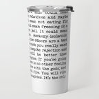 If You're Going To Try, Go All The Way Motivational Life Quote By Charles Bukowski, Factotum Travel Mug Gallery Image 2