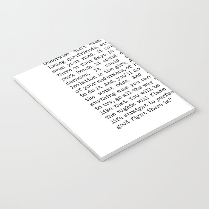 If You're Going To Try, Go All The Way Motivational Life Quote By Charles Bukowski, Factotum Notebook Gallery Image 3