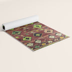 Moroccan Sunset Bohemian Geometric Pattern Yoga Mat Gallery Image 2
