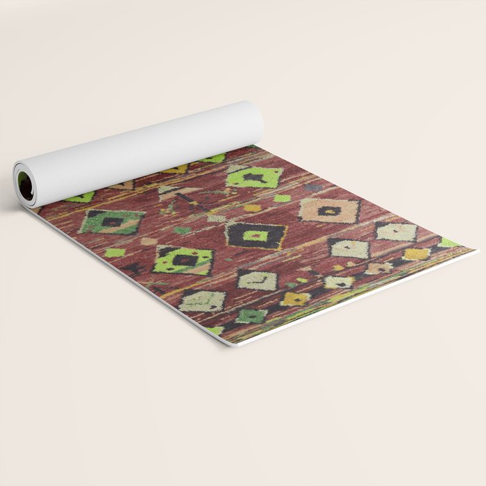 Moroccan Sunset Bohemian Geometric Pattern Yoga Mat Gallery Image 2