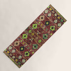 Moroccan Sunset Bohemian Geometric Pattern Yoga Mat Gallery Image 1
