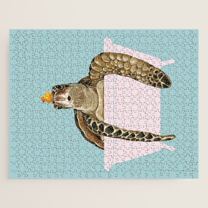 Sea Turtle in Bathtub Jigsaw Puzzle Gallery Image 1