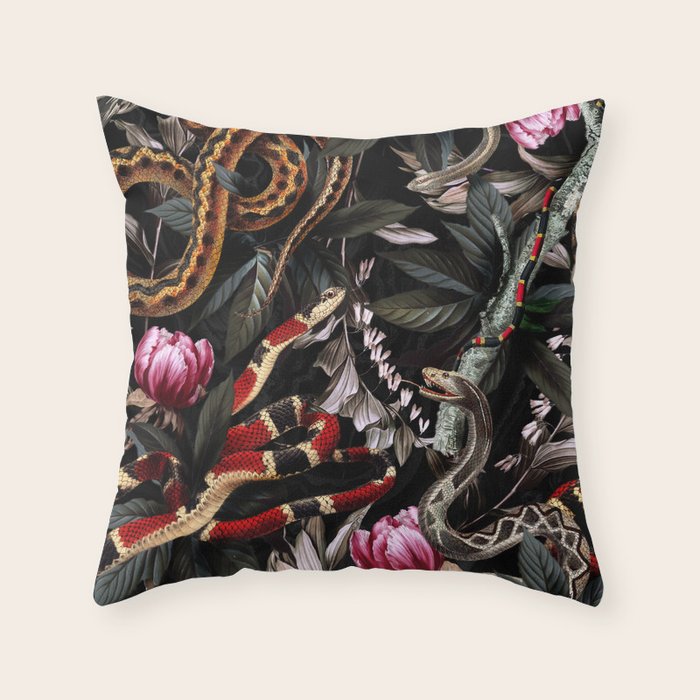 Dangers in the Forest IX Throw Pillow Gallery Image 1