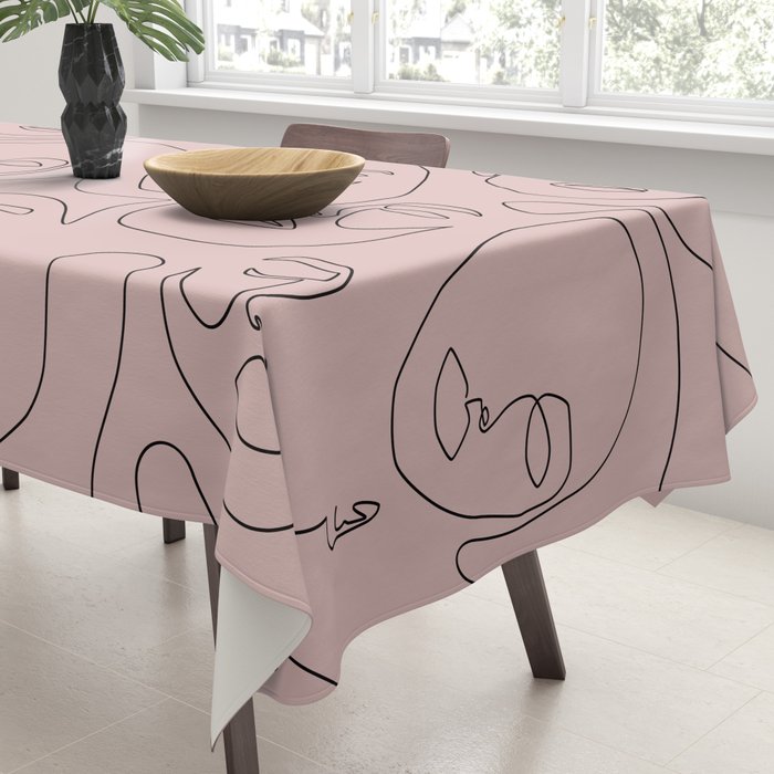 Blush Faces Tablecloth Gallery Image 3