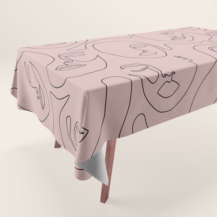 Blush Faces Tablecloth Gallery Image 1