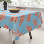 Dancing Pinecones in Light Blue & Red Tablecloth Gallery Image 3