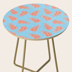 Dancing Pinecones in Light Blue & Red Side Table Gallery Image 2