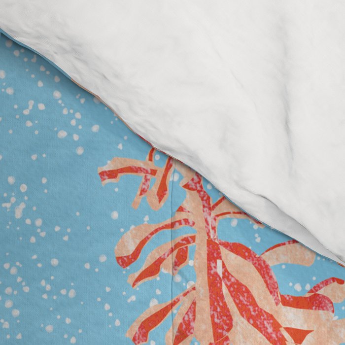 Dancing Pinecones in Light Blue & Red Comforter Gallery Image 4