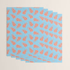 Dancing Pinecones in Light Blue & Red Wrapping Paper Gallery Image 3