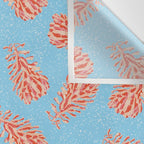 Dancing Pinecones in Light Blue & Red Wall Tapestry Gallery Image 3