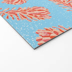 Dancing Pinecones in Light Blue & Red Welcome Mat Gallery Image 2