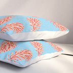 Dancing Pinecones in Light Blue & Red Pillow Sham Gallery Image 3