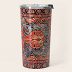 Kashan Poshti Central Persian Rug Print Travel Mug Gallery Image 2