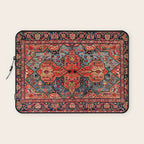 Kashan Poshti Central Persian Rug Print Laptop Sleeve Gallery Image 1