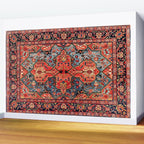 Kashan Poshti Central Persian Rug Print Wall Mural Gallery Image 2