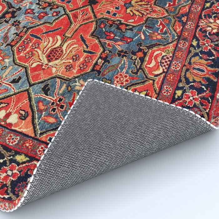 Kashan Poshti Central Persian Rug Print Rug Gallery Image 4