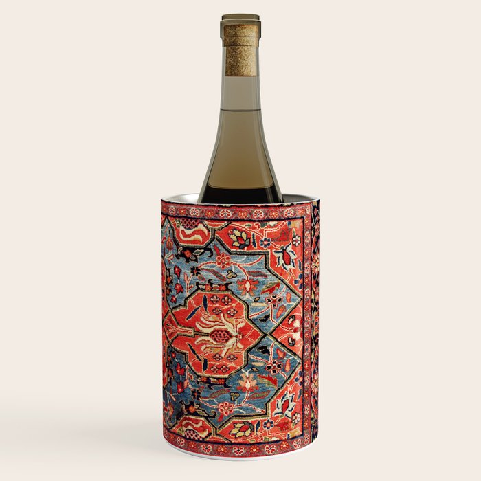 Kashan Poshti Central Persian Rug Print Wine Chiller Gallery Image 3