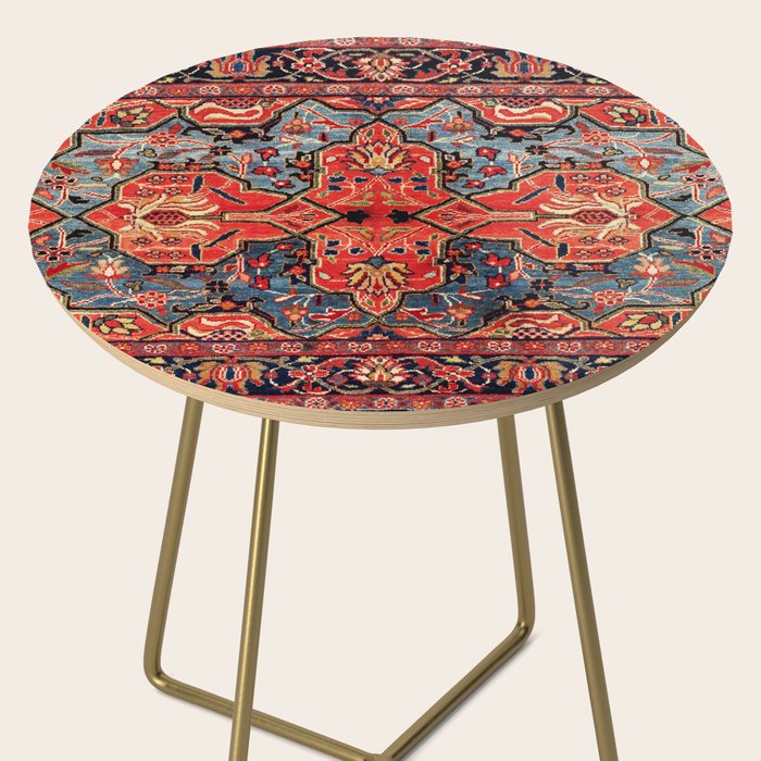 Kashan Poshti Central Persian Rug Print Side Table Gallery Image 2