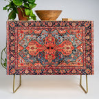 Kashan Poshti Central Persian Rug Print Credenza Gallery Image 1