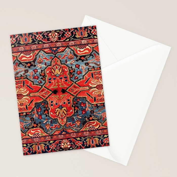 Kashan Poshti Central Persian Rug Print Stationery Card Gallery Image 2