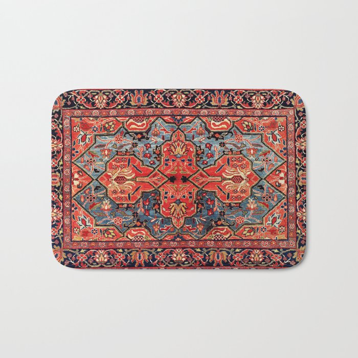 Kashan Poshti Central Persian Rug Print Bath Mat Gallery Image 1