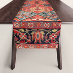 Kashan Poshti Central Persian Rug Print Table Runner Gallery Image 1