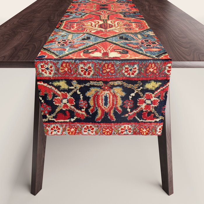Kashan Poshti Central Persian Rug Print Table Runner Gallery Image 1