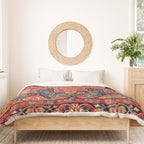 Kashan Poshti Central Persian Rug Print Duvet Cover Gallery Image 3