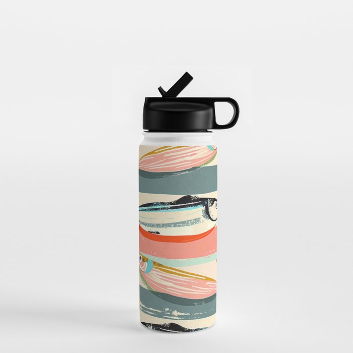 Sardines on Stripes Water Bottle Gallery Image 1