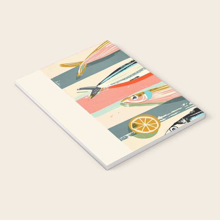 Sardines on Stripes Notebook Gallery Image 3