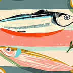 Sardines on Stripes Coffee Mug Gallery Image 2