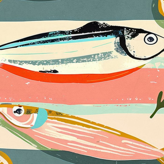 Sardines on Stripes Coffee Mug Gallery Image 2
