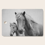 Horses - Black & White Cutting Board Gallery Image 1