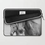 Horses - Black & White Laptop Sleeve Gallery Image 2