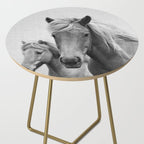Horses - Black & White Side Table Gallery Image 2