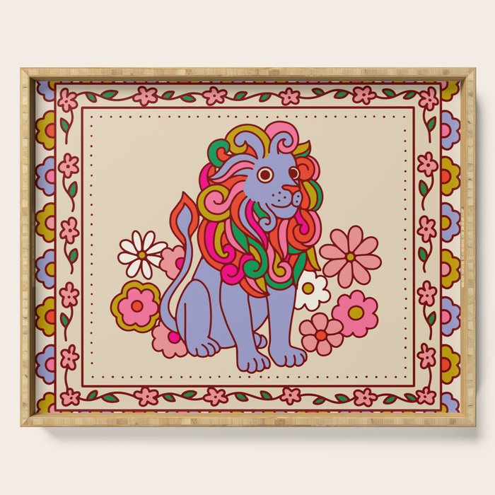 Blue Lion Serving Tray Gallery Image 1