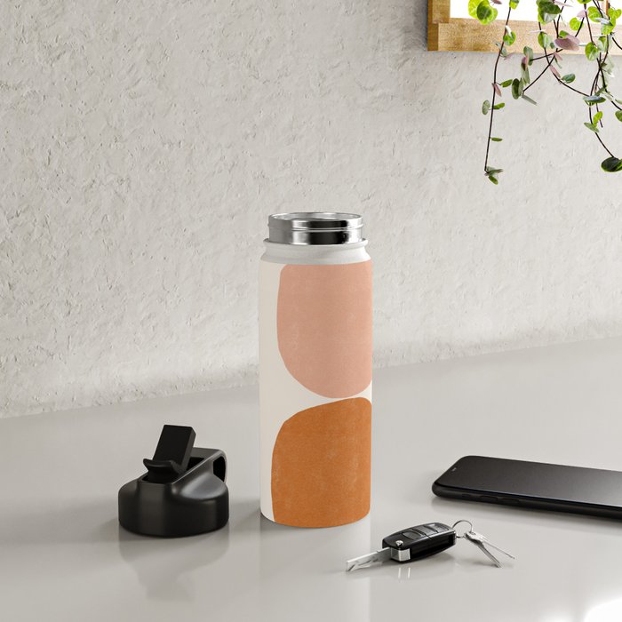 Terracotta Mid Century Modern Abstract Water Bottle Gallery Image 4