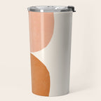 Terracotta Mid Century Modern Abstract Travel Mug Gallery Image 2