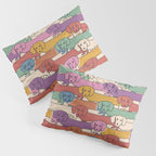 Retro Rainbow Funny Dachshunds Pillow Sham Gallery Image 3