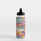Retro Rainbow Funny Dachshunds Water Bottle Gallery Image 3